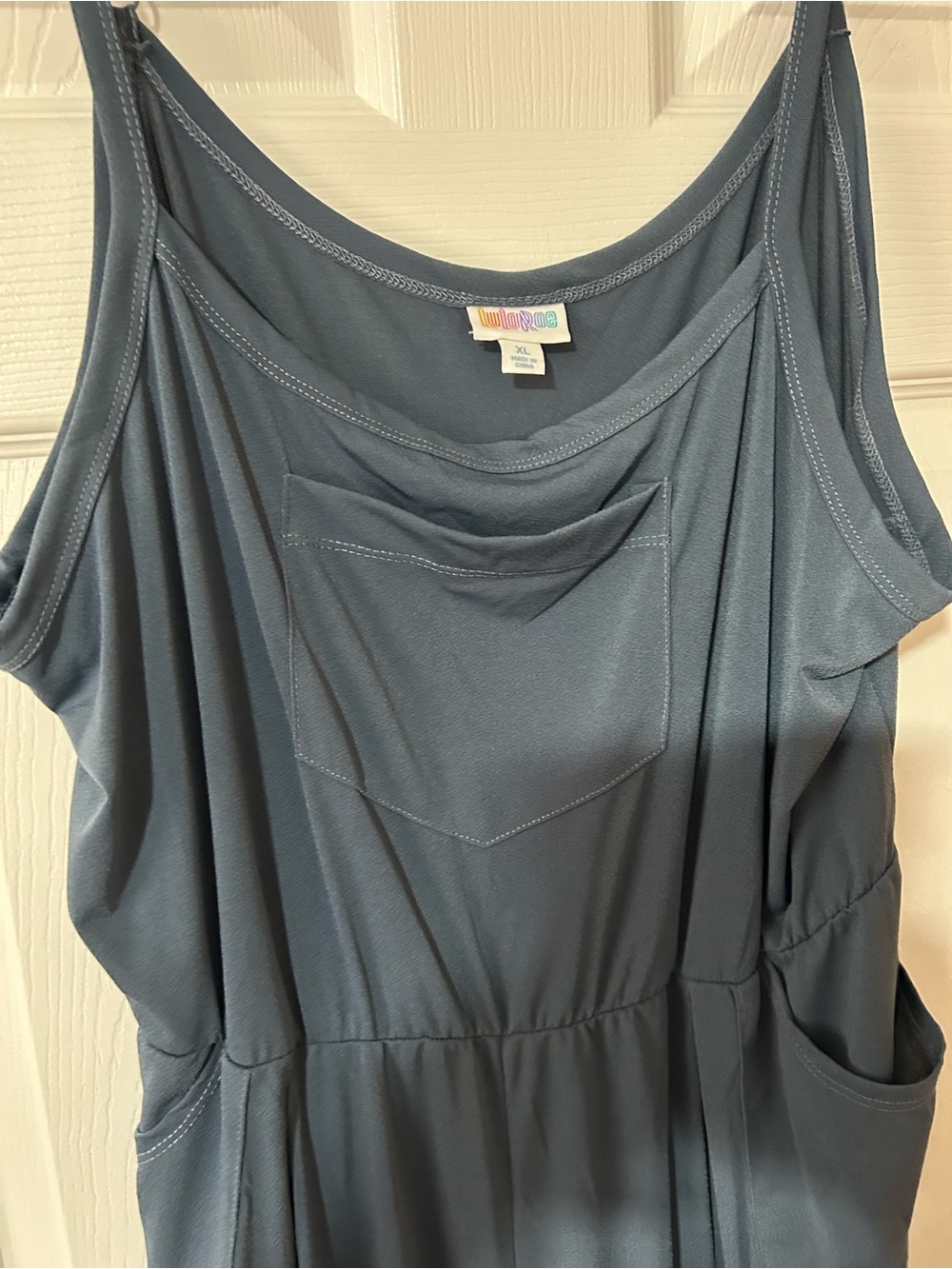 LuLaRoe Xl Leola wide leg cami Jumpsuit in Slate Blue